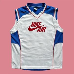 Vintage Y2K Nike Air Spellout Sleeveless Basketball Jersey Medium